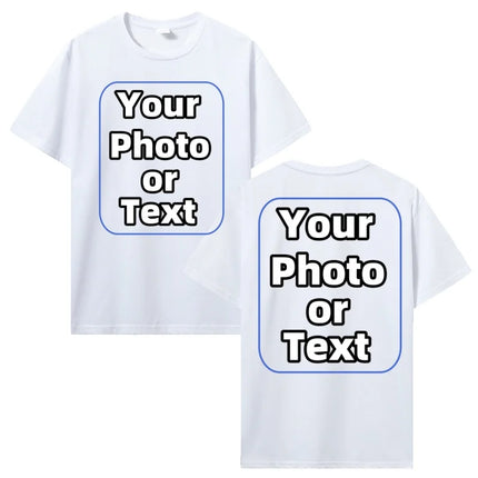 Custom T Shirt Make Your Design Logo Text Cotton Tshirt Personalized Gift Customized Your Design T-shirt Diy Men Women Tees Tops