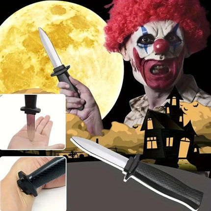 Prank Toys Fake Knife Plastic Retractable Knives Toys for Kids Fool's Day Halloween Party Horror Trick Props Novelty Joke Toys