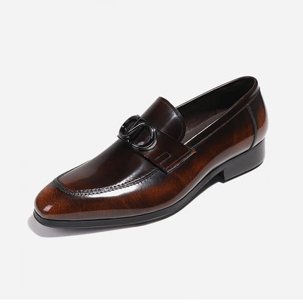 Men's Formal Shiny Handmade Leather Shoes Set Foot Business Casual Slip-on Shoe Shoes