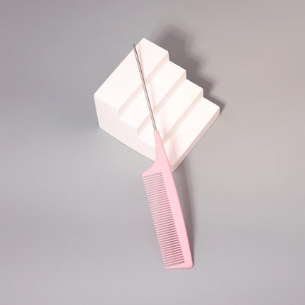 1pc hair styling pointed tail comb, steel needle pointed tail comb, hair salon styling tool, special for real hair wigs