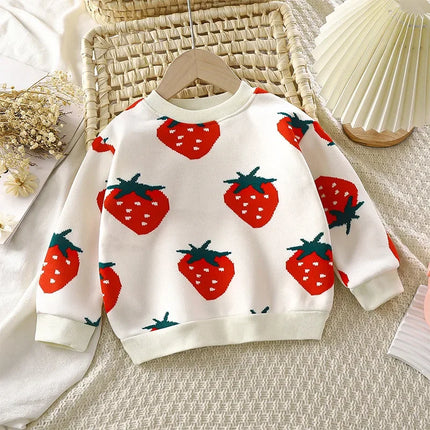 니트 Autumn Winter New Baby Girl Boy Cartoon Knitted Sweaters Child Plush Thicken Warm Knitted Pullover Tops Kid Casual Sweater아기옷