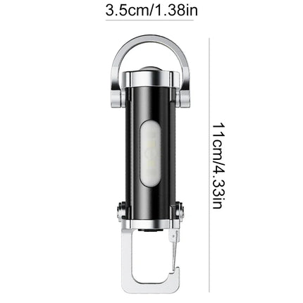 Portable Keychain Handheld Flashlights Rechargeable Pocket COB Working Light Outdoor Hook Emergency For Camping Walking Hiking