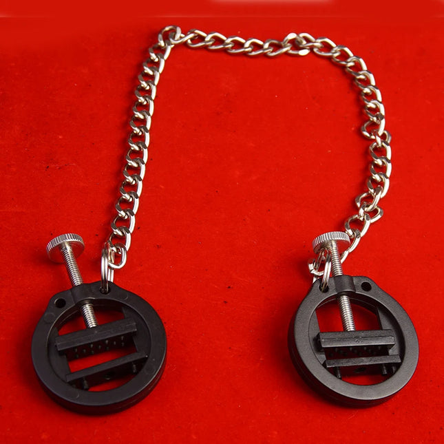 BDSM Screw Nipple Clamps Clips With Spikes,Bondage Restraints,Sex Toys for Couples,SM Adult Games,Adjustable Pressure