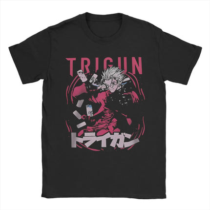 TRIGUN STAMPEDE Trigun Nicholas D Stampede Graphic Print T-Shirts Men Women Fashion Crewneck Cotton Tees Harajuku Oversized Tops