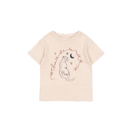 2026 New Summer KS Boys Girls Printed Round Neck T-shirt Kids Solid Color Shorts Girls' Casual Half Skirt Set
