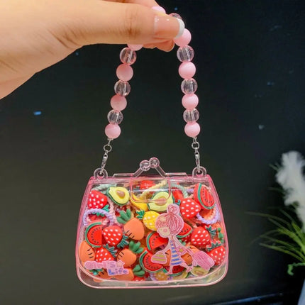 Fashion Cute Cartoon Hair Ropes Sweet High Elastic Rubber Bands Headwear with Handheld Box Bow Hair Ties for Kids