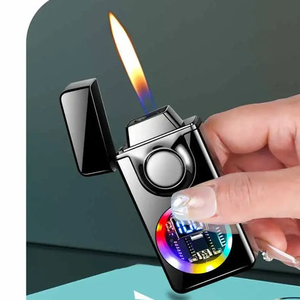 2025 Voice Controlled Ignition Gas Lighter 4 Ignition Methods Battery Display Open Fire Switching Jet Fire USB Electric Lighters