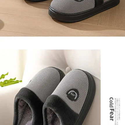 2023 New Winter Fleece-lined Cotton Slippers For Men Women Home Use Non-slip Thick Bottom Indoor Outdoor Wear Couples Warm