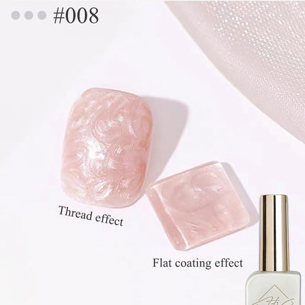 ZH 12ML 8-Color Pearl Shell Thread Nail Gel Polish Long Lasting White Pink Purple Salon Gel Nail Art DIY Solid Gel Polish