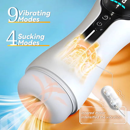 Automatic Adult Sex Toys For Male Sucking Masturbator Cup Realistic Blowjob Vaginal LCD Display Pocket Pussy Adult Sex Toys