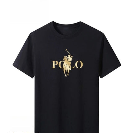 Summer Trendy Brand Men's Clothes Business Casual Short-sleeved T-shirt Fit and Versatile Crew Neck Top Breathable T-shirt