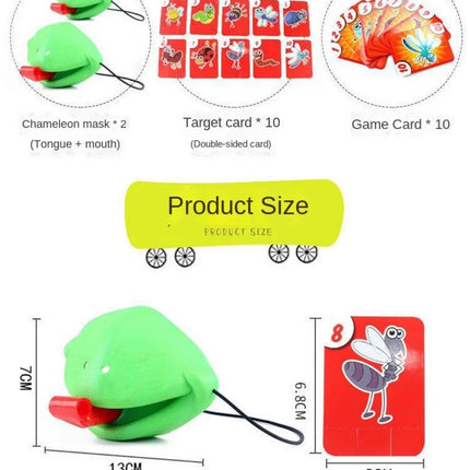 Funny Frog Mouth Tongue Table Game Greedy Snake Anole Lizards Play Competitive Parent-child Interactive Table Children's Toys
