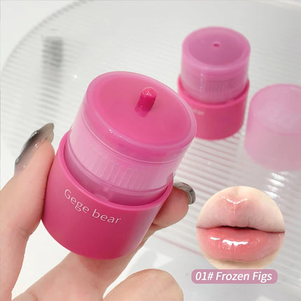 Gege Bear Hydrating Tinted Lip Essence — Moisturizing Water-Gloss Finish, Korean-Style Youthful and Flawless Look Lip Balm