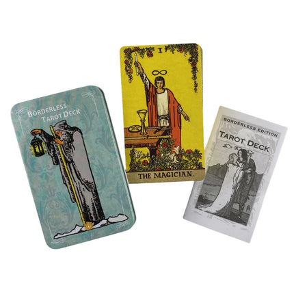 Gilded Borderless Edition Rider Tarot Cards Deck With Paper Guidebook English Vision Classical Divination Board Games