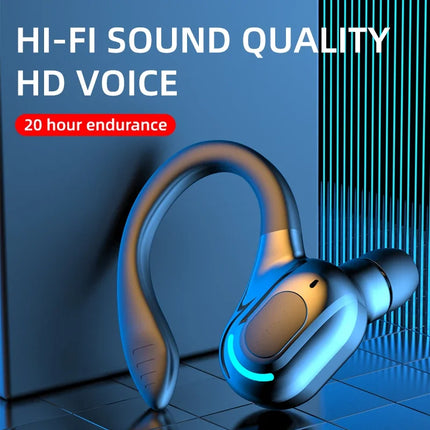 New Bluetooth Business Wireless Headphone Ear-Hook Mini HIFI Bass Single Ear Earphone With Mic Earbuds Sport Game Drive Headset