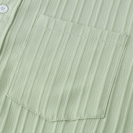 Men's  Comfortable Shirt Summer Beach Men's Shirt   Men's Short Sleeve Shirts  Solid Color Casual Short Sleeve Shirt