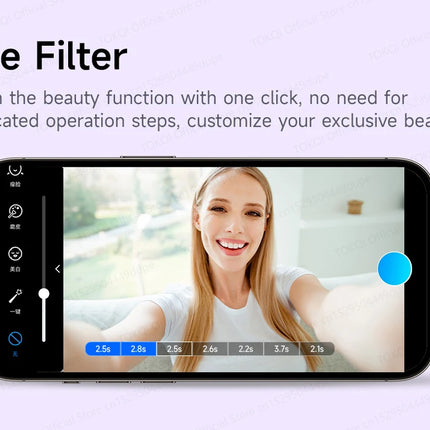 C22 AI Face Tracking Handheld Gimbal Stabiliser 360° Rotation Shoot Selfie Stick Tripod for Mobile Phone, 1/4'' Screw for Camera