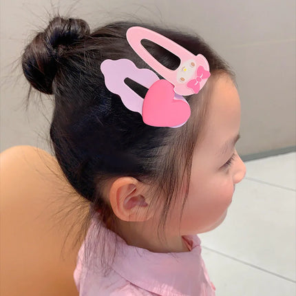 Girls Colorful Flower Hairpin Children's Carrot Hair Clips Side Hairpin Girls Bangs Clip Baby Headwear For Kids