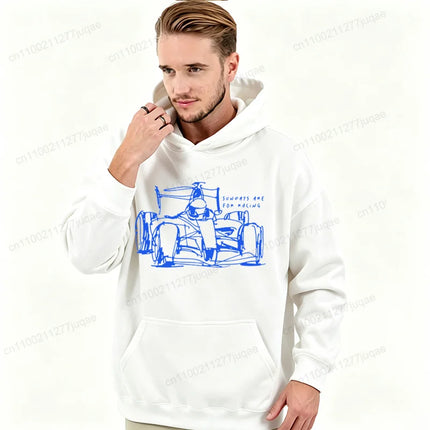 Sunday Racing Car Printed Men's Hoodies Long Sleeve Fleece Sweatshirts Hip Hop Casual Streetwear Tops Automotive Enthusiast Gift