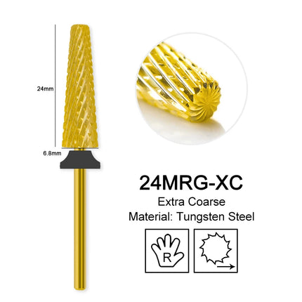 Nail Drill Bits Carbide Large Cone Electric Milling Cutter Gel Polish Remover Grinding Tools DIY Accessories Supplies