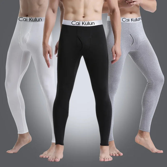 2025 New Men's Tight Sports Pants Slim Pants Autumn Winter Thermal Trousers Plush High Stretch Quick Drying Compression Trousers