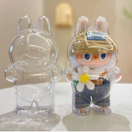 Clearance 1/2/5Pcs For Labubu Display Box Full Clear Acrylic Protective Case Walking Plush Bag Doll Accessory No Dolls Toys