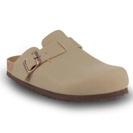 Kidmi Summer Clogs for Women Men Suede Clogs Adjustable Buckle Slip-on Cork Footbed Mules Clogs Antislip Sole Slippers Unisex