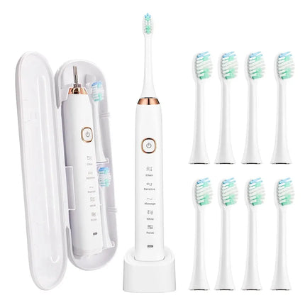 Sonic Electric Toothbrush Smart Ultrasonic Dental Teeth Whitening Rechargeable Adult Tooth Brush Sarmocare S100 With8 Brush Head