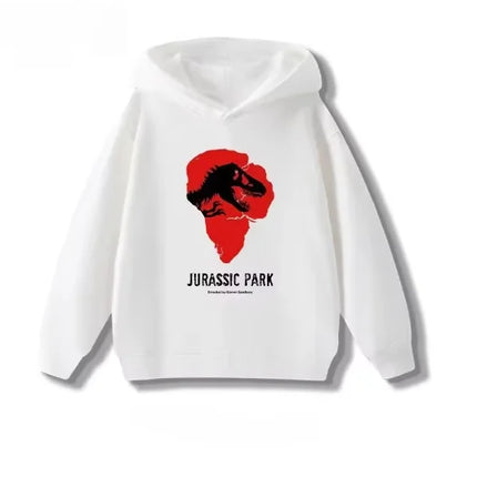 Spring Autumn Dinosaur Jurassic Park Printed Children Hoodies Loose Casual Hooded Sweatshirts for Boys and Girls Baby Clotthes