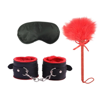 Sexy Leather Sexual Couples Bdsm Kit Plush Handcuffs Sex Bondage for Women Exotic Accessories Sex Blindfold Games Sex Toys 18