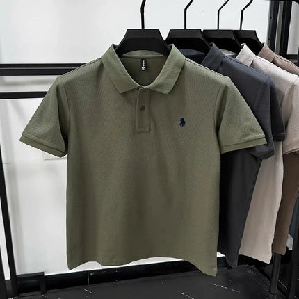 100% pure cotton fashionable personalized men's classic pony embroidered comfortable polo shirt summer new casual short sleeve