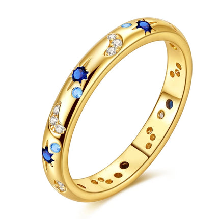 Shine Zircon Ring 925 Silver Original Stone Multi Layer Simple Infinitely Wide Rings For Women FineJewelry Wedding Party Gift