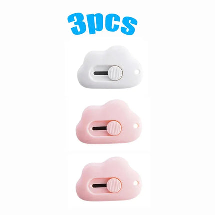 1/2/3/6PCS Cute Rabbit Cloud Color Mini Portable Utility Knife Paper Cutter Cutting Razor Blade Office Stationery Supplies