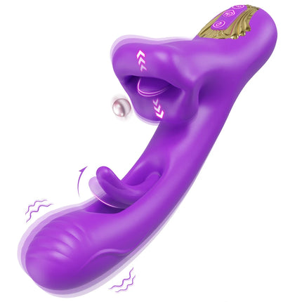 Adults Sex Toy Tapping Flapping Vibrator for Women Tongue Licking Clitoris Stimulator Oral Nipple G-Spot Female Masturbation 18+