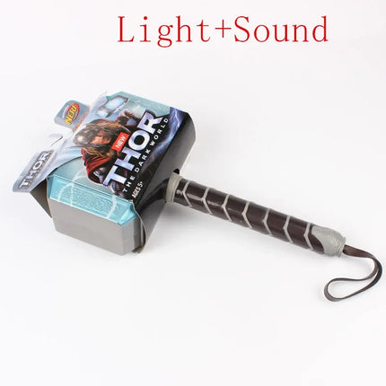 Movie The Avengers Alliance LED Glowing And Sounding Thor's Hammer Light Mask Thor Action Figures Cosplay Kids Halloween Gift