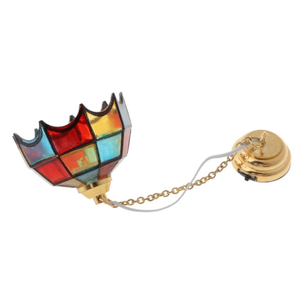 1:12 Scale Mini LED Chandelier Ceiling Lamp Model Dollhouse Miniature Accessory Living Room Bedroom Toy for Doll House Decoratio