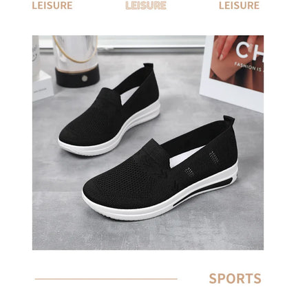 Spring New Women's Sports Shoes, Fashionable, Breathable, Lightweight, Non-slip, Wear-resistant, Casual Sports Shoes, Flat Shoes