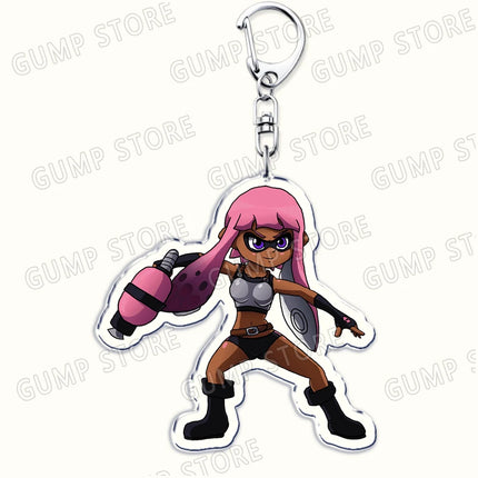 Popular Video Game Keychains for Accessories Bag Keyrings Marina Ida Inklings Pearl Houzuki Marie Octoling Jewelry Gamer Gifts