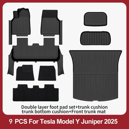 Floor Mats For 2025-2026 Tesla Model Y Juniper Premium/Performance TPE Floor Liner& Accessories Full-Door Sill Protective Cover