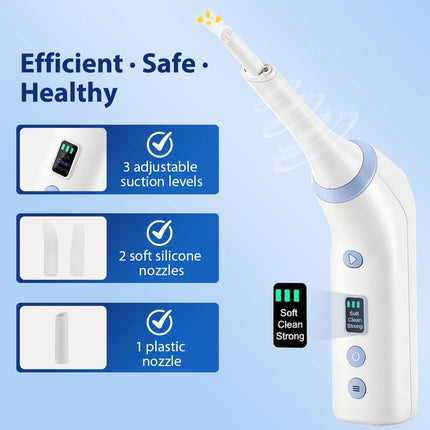Electric Tonsil Stone Remover Tonsil Stone Removal Kit Vacuum With LED Light Irrigation Syringe Suction Tonsil Stone Removal