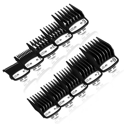 10 Pcs Set Professional Standard Clipper Attachments Guard Guide Combs Compatible with Most Wahl Hair Clippers