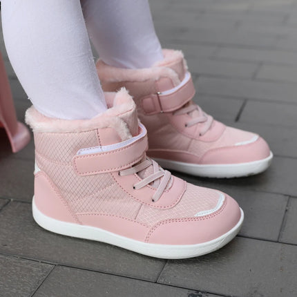 2024 Kids Wide Toe Barefoot Snow Boots | Boys/Girls Winter Minimalist Sneakers | Girls Boys Warm Boot Toddler Little Big Kids