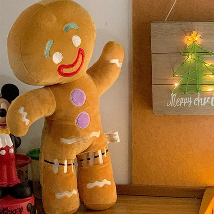30-60cm Cartoon Gingerbread Man Plush Toys Biscuit Shrek Stuffed Baby Appease Doll Biscuits Man Pillow Reindeer For Kids Gift