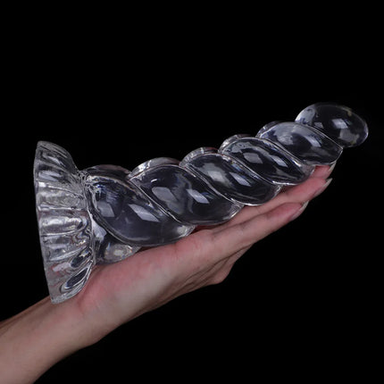 Huge Transparent Realistic Dildo Soft Crystal Jelly Anal Plug Strong Suction Cup Lesbian Masturbator Adult Sex Toy For Men Women