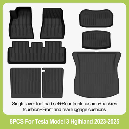 BYTON Floor Mats Compatible Custom Fit Floor Liners for 2023-2026 Tesla Model 3 Highland All Weather Protection car mats