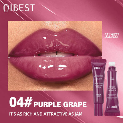 QIBEST 6 Colors Watery Crystal Jelly Lip Oil Balm Moisturizing Smoothing Lip Lines Jelly Pout Lip Gloss Glass Lip Glaze Cosmetic
