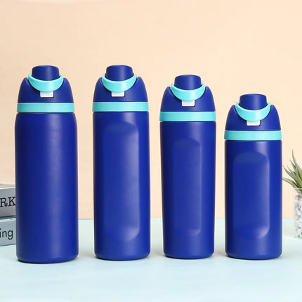 16/19/24/32oz Thermos Cup Fruit Mug Kids Straw Cup Vacuum Flasks Stainless Steel Travel Thermal Water Bottles