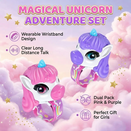 Unicorn Watch Walkie-Talkie, Wireless Parent-Child Interactive Communication Device for One-on-One Outdoor Calls