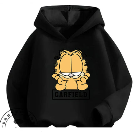 Kids Garfield Street Casual Hoodie Boys Girls Autumn Winter Cute Kawaii Fashion Cartoon Outdoor Tops 3 14 Years