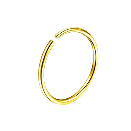 Curved Barbells Fake Nose Piercing D Shaped Tragus Helix Stud Earring Hoop Septum Stainless Steel Ring Nostril Body Jewelry New